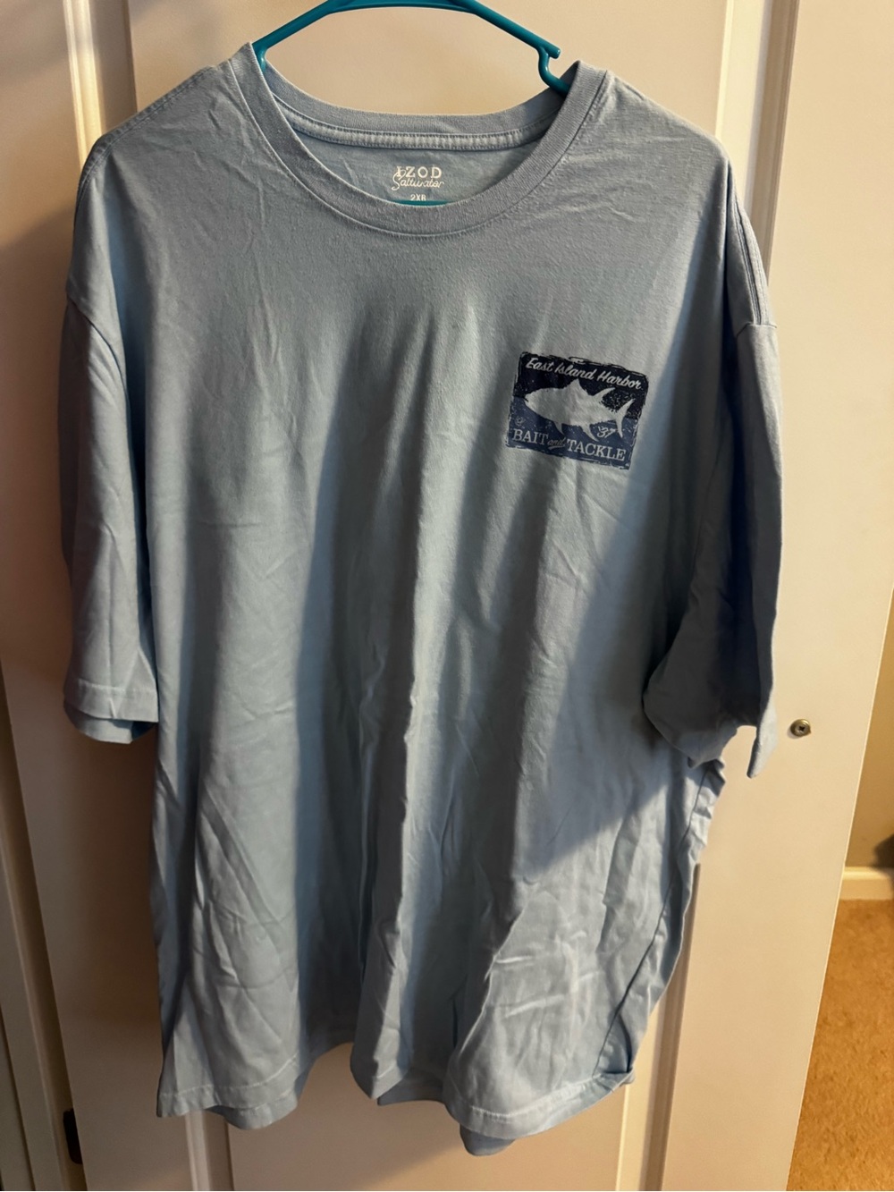 Izod Light Blue Short Sleeve Pocket Logo Tee
